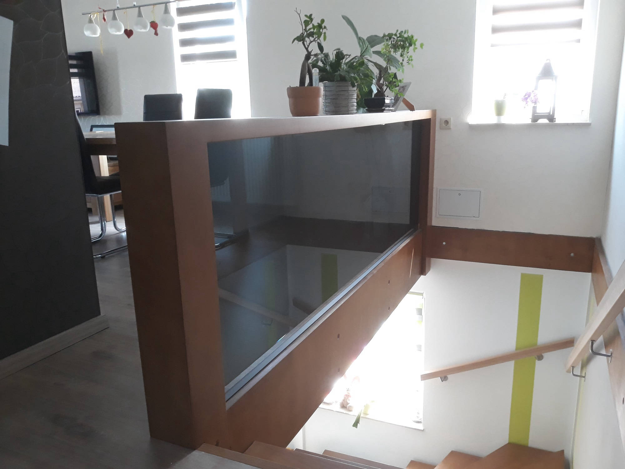 Maßanfertigung - Treppengeländer mit Glas - Holzarbeiten Blochwitz Neuseußlitz